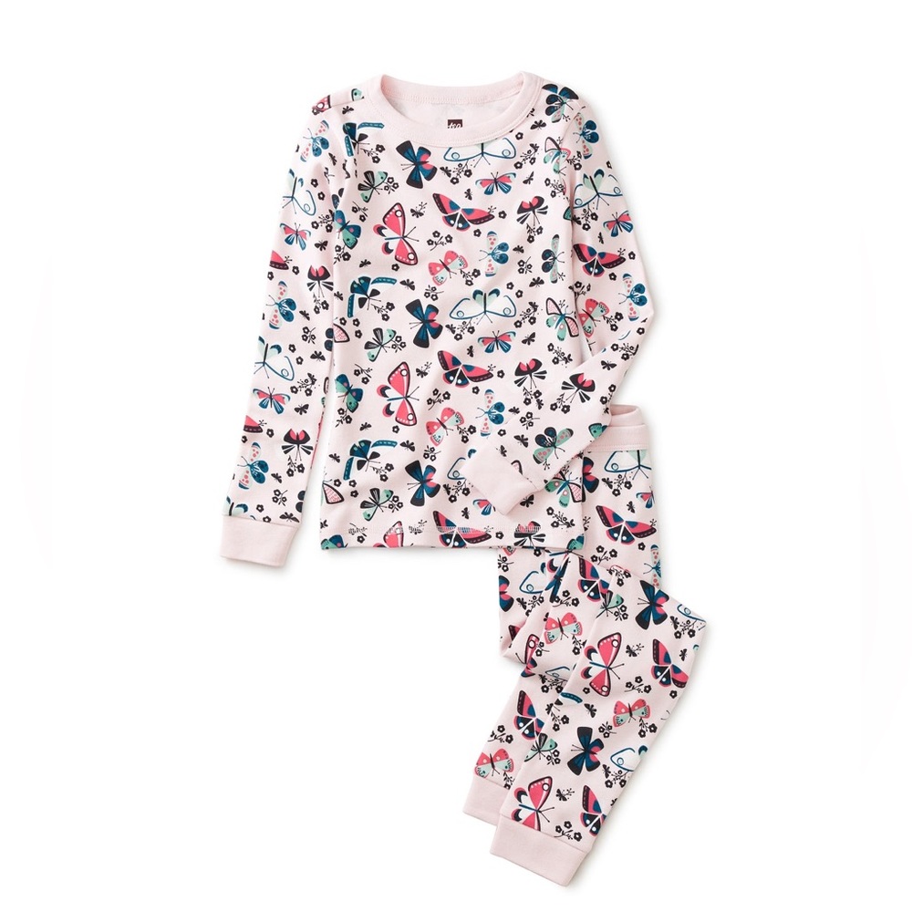 Tea Collection || Blush Pink Butterfly Pajama Set
